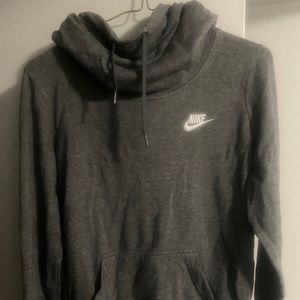 Women's Extra Small Grey Nike Scoopneck Hoodie